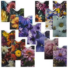 Load image into Gallery viewer, Boxiki Travel Set of 15 RFID Blocking Sleeves Best way to Protect your Cards from Electronic Theft. Durable, Lightweight, and Compact Design to fit in any Pocket or Purse. (Flowers Theme)