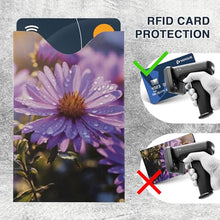 Load image into Gallery viewer, Boxiki Travel Set of 15 RFID Blocking Sleeves Best way to Protect your Cards from Electronic Theft. Durable, Lightweight, and Compact Design to fit in any Pocket or Purse. (Flowers Theme)