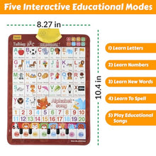Load image into Gallery viewer, Bilingual English & Spanish Learning Interactive Alphabet Wallchart - Includes Talking ABC, 123s & Music Poster - Educational Kids Learning Toy, Educational Gift for 3+ Years Old Girls & Boys