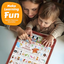 Load image into Gallery viewer, Bilingual English & Spanish Learning Interactive Alphabet Wallchart - Includes Talking ABC, 123s & Music Poster - Educational Kids Learning Toy, Educational Gift for 3+ Years Old Girls & Boys