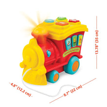 Load image into Gallery viewer, KiddoLab Toy Train - Interactive & Educational Pull Toy for Babies, Toddlers, Children - Numbers & Animal Sound Buttons, 8 Songs, Volume Control, Flashing Light - For Kids Ages 6 Months & Up