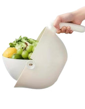 Load image into Gallery viewer, Multi Functional Draining Basket – Double Layer Colander & Bowl for Pasta, Fruits & Vegetables – Durable BPA-Free, Dishwasher Safe (Milky White).