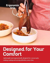 Load image into Gallery viewer, Boxiki Kitchen 9 Inch Tongs for Cooking with Wooden Tips - Nonstick Kitchen Tongs for Serving Food, Grilling, Cooking, BBQ and Tossing Salad - Made of Natural Walnut Wood