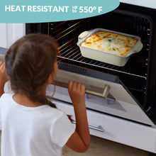 Load image into Gallery viewer, Boxiki Kitchen 8x8 Baking Pan - Non Stick Ceramic Square Cake Pan for Oven - Brownie Pan with Silicon Handle, Durable & Warp Resistant