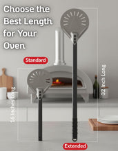 Load image into Gallery viewer, Pizza Peel Turner 7 Inch – Lightweight Aluminum Perforated Pizza Paddle with Detachable Metal Handle – Professional Pizza Oven Tool for Turning & Serving
