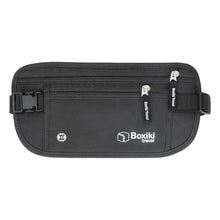 Load image into Gallery viewer, Boxiki Travel, Black Money Belt with RFID Sleeves Set - 8 Pcs Navy Blue | Secure Waist Bag and RFID Card Holder for Men and Women