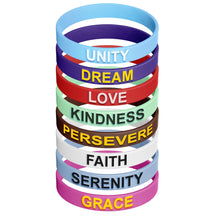 Load image into Gallery viewer, Silicone Wristbands - Fun and Motivational Wristbands for Men & Women - Silicone Rubber Bracelets with Inspirational Quotes