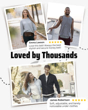 Load image into Gallery viewer, Money Belt for Travel - RFID Blocking Hidden Money Pouch to Hold Cash, Passport, Credit Cards and Travel Documents - Slim Fanny Pack For Men and Women - Black