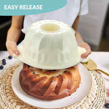 Load image into Gallery viewer, Premium Non-Stick Fluted Cake Pan - Ceramic Bakeware for Perfect Pound Cakes, Chocoflan & More - Durable & Easy Release