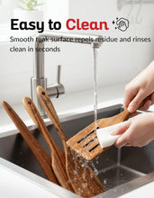 Load image into Gallery viewer, 4-Piece Teak Wood Spurtle Utensil Set – Premium Natural Wooden Cooking Tools for Nonstick Cookware, Stirring & Serving – Durable, Non-Toxic Kitchen Spatulas