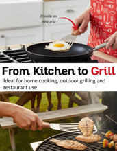 Load image into Gallery viewer, Fish Turner with Wood Handle – Stainless Steel Slotted Spatula for Frying, Grilling & Cooking – Professional Fish Flipper & Burger Turner