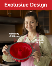 Load image into Gallery viewer, Premium Silicone Non-Stick Durable Bundt Pan by Boxiki Kitchen - Boxiki Kitchen