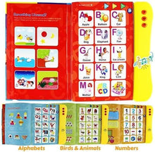 Load image into Gallery viewer, Boxiki kids ABC Sound Book for Children Interactive Toy with English Letters, Words and Shapes. Educational Toys for Toddlers, Learning Toys for 3 Years and Older