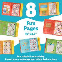 Load image into Gallery viewer, Boxiki kids ABC Sound Book for Children Interactive Toy with English Letters, Words and Shapes. Educational Toys for Toddlers, Learning Toys for 3 Years and Older