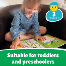 Load image into Gallery viewer, Boxiki kids ABC Sound Book for Children Interactive Toy with English Letters, Words and Shapes. Educational Toys for Toddlers, Learning Toys for 3 Years and Older