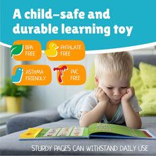 Load image into Gallery viewer, Boxiki kids ABC Sound Book for Children Interactive Toy with English Letters, Words and Shapes. Educational Toys for Toddlers, Learning Toys for 3 Years and Older