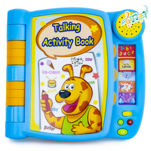 Load image into Gallery viewer, Talking Activity Book for 2 Years Old & Up - Sound Book with 5 Learning Activities Including Letters, Numbers, Quiz Game & Memory Match - Interactive Books for Babies with Fun Sound and Melodies