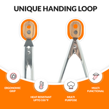 Load image into Gallery viewer, Boxiki Kitchen Tongs for Cooking with Wooden Tips - Wooden Tongs Ideal for BBQ, Salad, Toaster, Bread & Pickles - Made of Natural Olive Wood, Size 11 Inch