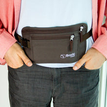 Load image into Gallery viewer, RFID Travel Money Belt Anti-Theft Unisex (Brown) by Boxiki Travel - Boxiki Travel