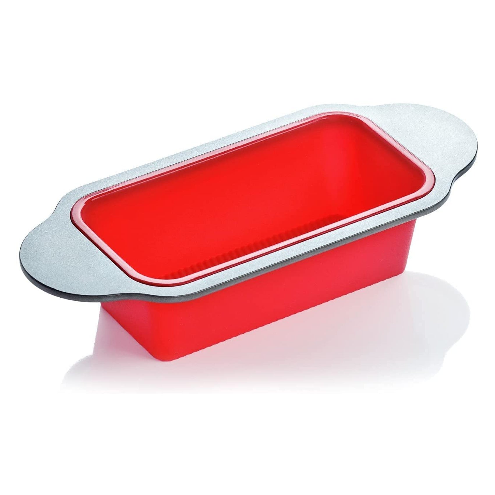 2pcs Silicone Loaf Pan Non-Stick Silicone Baking Pan Easy Unlocking and Baking Pan for Homemade Cakes, Bread, Meatloaf and Quiche, Size: 27, Red