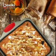 Load image into Gallery viewer, Boxiki Kitchen Non-Stick Steel 8x8 Square Baking Pan Durable, Oven & Dishwasher Safe - Premium Quality Brownie Pan With Non Toxic & Easy Release Coating.