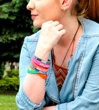Load image into Gallery viewer, 6-Piece Multicolor Inspirational Silicone Wristbands by Solza - Solza