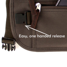 Load image into Gallery viewer, RFID Travel Money Belt Anti-Theft Unisex (Brown) by Boxiki Travel - Boxiki Travel