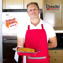 Load image into Gallery viewer, Boxiki Kitchen Non-Stick Silicone 8x8 Square Cake and Brownie Pan with Easy Grip Steel Frame Handles - Easy to Release, Oven & Dishwasher Safe