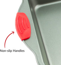 Load image into Gallery viewer, Boxiki Kitchen Non-Stick Steel 8x8 Square Baking Pan Durable, Oven & Dishwasher Safe - Premium Quality Brownie Pan With Non Toxic & Easy Release Coating.