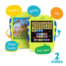 Load image into Gallery viewer, Spanish Learning Tablet for Kids - Bilingual Toy for Toddlers to Learn Spanish ABC, Numbers, Spelling, “Where is?” Game, Melodies, Animals and Sounds - 3 Years and Up