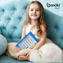 Load image into Gallery viewer, Boxiki kids Learning Pad Fun Kids Tablet with 6 Toddler Learning Games Early Child Development Toy for Number Learning, Learning ABCs, Spelling, “Where is?” Game, Melodies. Fun to Learn Your ABCs!
