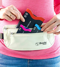 Load image into Gallery viewer, 6 Credit Card Sleeves + 1 Passport Sleeve (Navy Blue) by Boxiki Travel - Boxiki Travel