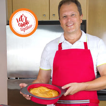 Load image into Gallery viewer, Silicone Baking Pans Set. 3 PCS Professional Silicone Non-Stick Baking Cake Pans Set by Boxiki Kitchen. Includes Silicone Round Cake Pan, Square Cake Pan and Bread Loaf Pan.