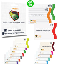 Load image into Gallery viewer, RFID Blocking Sleeves Anti-Theft 15 Set (White) by Boxiki Travel - Boxiki Travel