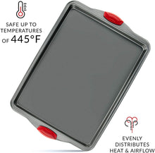 Load image into Gallery viewer, Boxiki Kitchen Non-Stick Baking & Cookie Sheet Pan Non-Toxic 11x14 Inch Rimmed Carbon Steel Baking Sheet. Dent, Warp and Rust Resistant. Heavy Gauge Steel Oven Baking Sheet. 1 Tray.