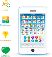 Load image into Gallery viewer, 6-in-1 Interactive Learning Pad/Kids Phone for Toddlers with 6 Learning Games - Educational Toys for 3 Year Old Boys & Girls - Touch and Learn Toddler Tablet for Numbers, ABC & Words Learning