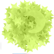 Load image into Gallery viewer, Glow in The Dark Stars for Ceiling with Moon by Boxiki Kids. Fluorescent Ceiling Stars for Kids Room Decor. Glow in The Dark Stickers for Bedrooms & Nurseries Pack of 300