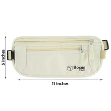 Load image into Gallery viewer, RFID Travel Money Belt Anti-Theft Unisex (Beige) by Boxiki Travel - Boxiki Travel