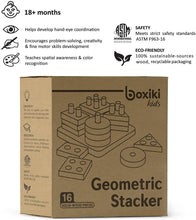 Load image into Gallery viewer, Montessori Toys for 1 to 3 Year Old Boys, Girls & Toddlers - Wooden Shape Sorter & Stacking Toys for Toddlers - Developmental, Learning & Educational Toys, Color Recognition Stacker, Baby Puzzles Gift