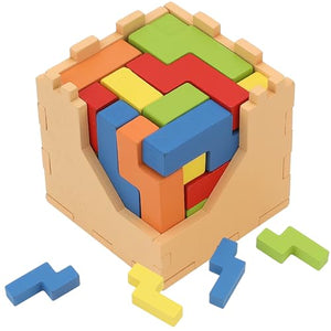 Sharp Brain Zone Wooden Brain Teaser Puzzles for Adults & Kids (25N Brain Teaser)