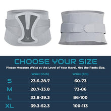 Load image into Gallery viewer, Back Brace for Lower Back Pain, Lumbar Support, Herniated Disc, Sciatica, Arthritis – Adjustable, Breathable Design for Men and Women (Extra Large)
