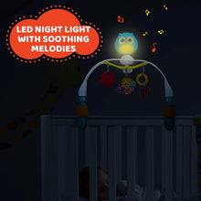Load image into Gallery viewer, Baby Stroller Arch Toy with Relaxing Music &amp; Lights - Adjustable Activity Arch &amp; Play Accessories - Baby Bouncer Toy Bar, Carseat, Crib, Stroller Hanging Toys for Infants 0 Months Old &amp; Up
