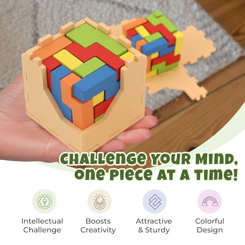 Sharp Brain Zone Wooden Brain Teaser Puzzles for Adults