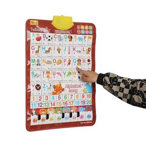 Bilingual English & Spanish Learning Interactive Alphabet Wallchart - Includes Talking ABC, 123s & Music Poster - Educational Kids Learning Toy, Educational Gift for 3+ Years Old Girls & Boys