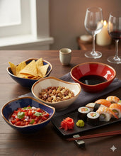 Load image into Gallery viewer, Ultra-Strong 6 Oz Melamine Dip Bowls Set, Small Bowl Soy Sauce Dish Set of 3, Condiment Server, Can be Used for Dessert, Ketchup, Vinegar, BBQ and Party Dinner
