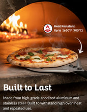Load image into Gallery viewer, Pizza Peel Turner 7 Inch – Lightweight Aluminum Perforated Pizza Paddle with Detachable Metal Handle – Professional Pizza Oven Tool for Turning &amp; Serving
