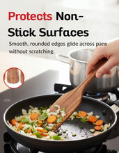 Load image into Gallery viewer, 4-Piece Teak Wood Spurtle Utensil Set – Premium Natural Wooden Cooking Tools for Nonstick Cookware, Stirring &amp; Serving – Durable, Non-Toxic Kitchen Spatulas
