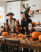 Load image into Gallery viewer, Acacia Wood Cooking Utensil Set with Skull Handles – 4-Piece FSC Certified Acacia Wood Kitchen Tools, Eco-Friendly Nonstick Safe Cooking Utensils (Spatula, Spoon, Slotted Turner, Slotted Spoon)
