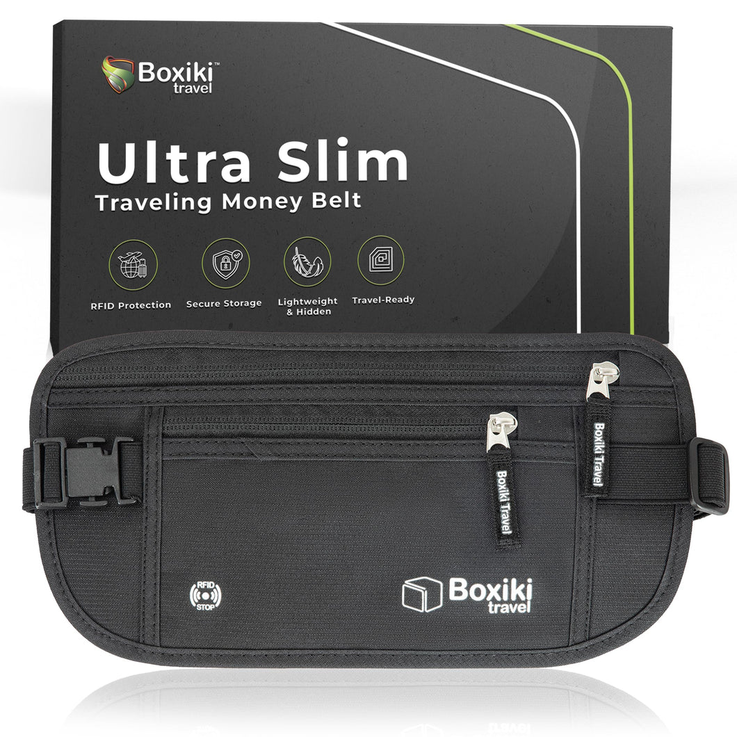 Money Belt for Travel RFID Blocking Hidden Money Pouch to Hold
