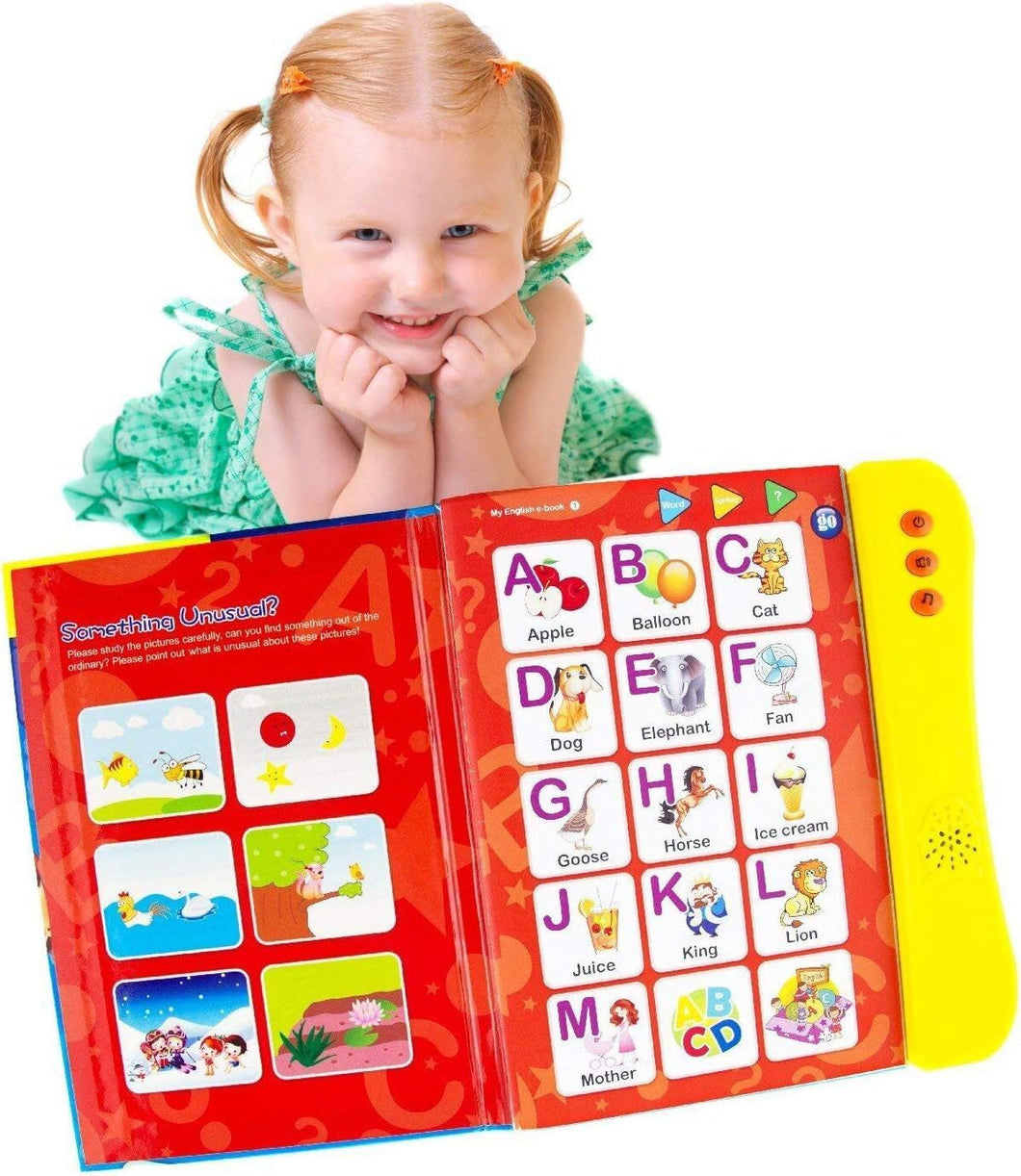 Boxiki kids ABC Sound Book for Children Interactive Toy with English Letters, Words and Shapes. Educational Toys for Toddlers, Learning Toys for 3 Years and Older